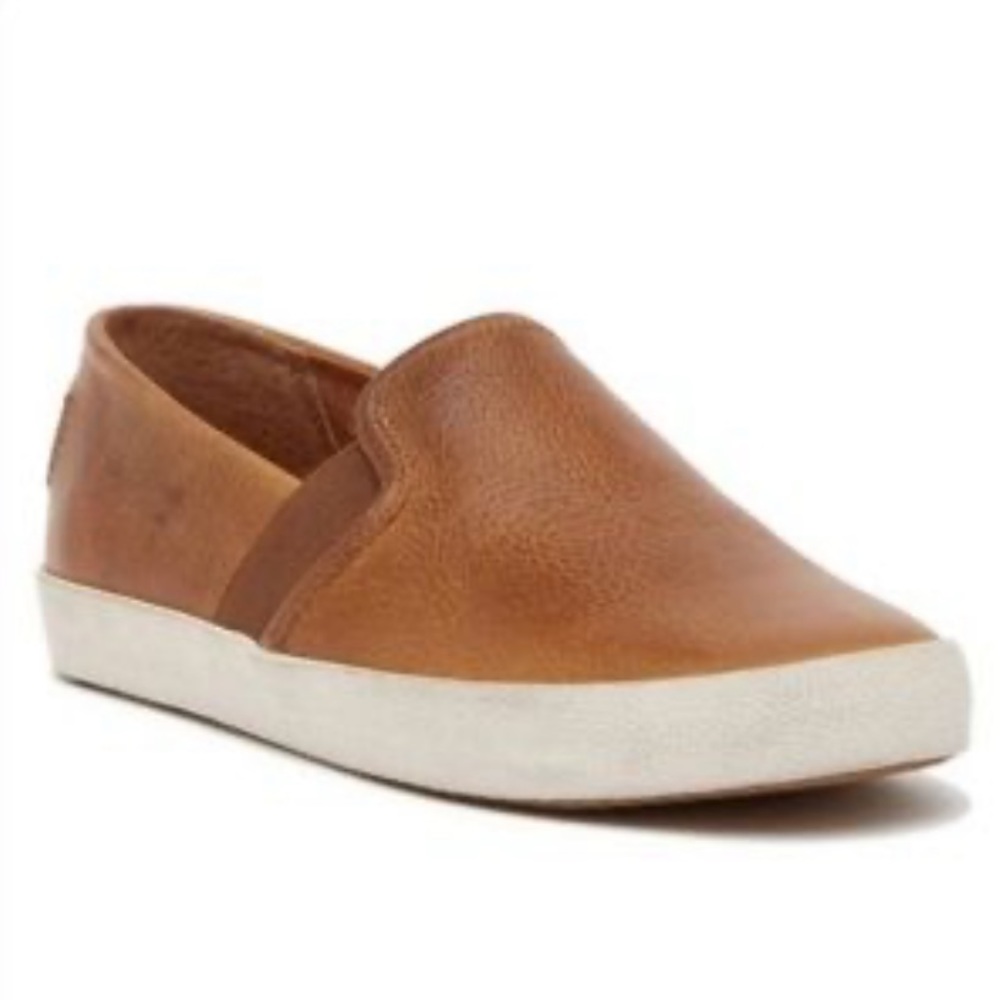 Frye Dylan Slip On Cognac Leather Slip On Sneakers Size 8.5
